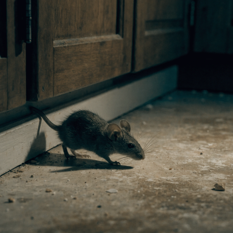 Photograph of a house mouse (Mus musculus)